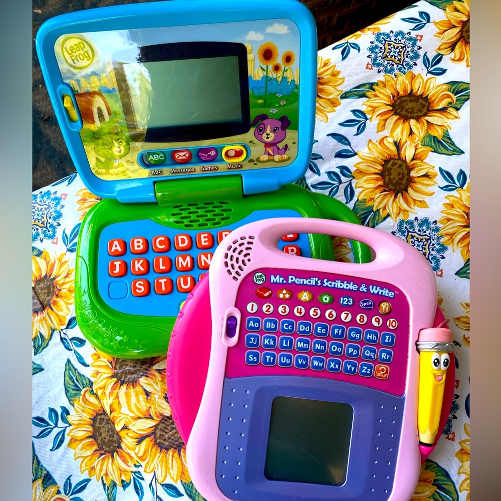 Leap frog and mr pencil kids laptop learning tool